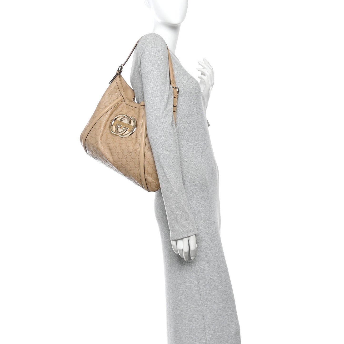 Guccissima Medium Britt Tote Beige