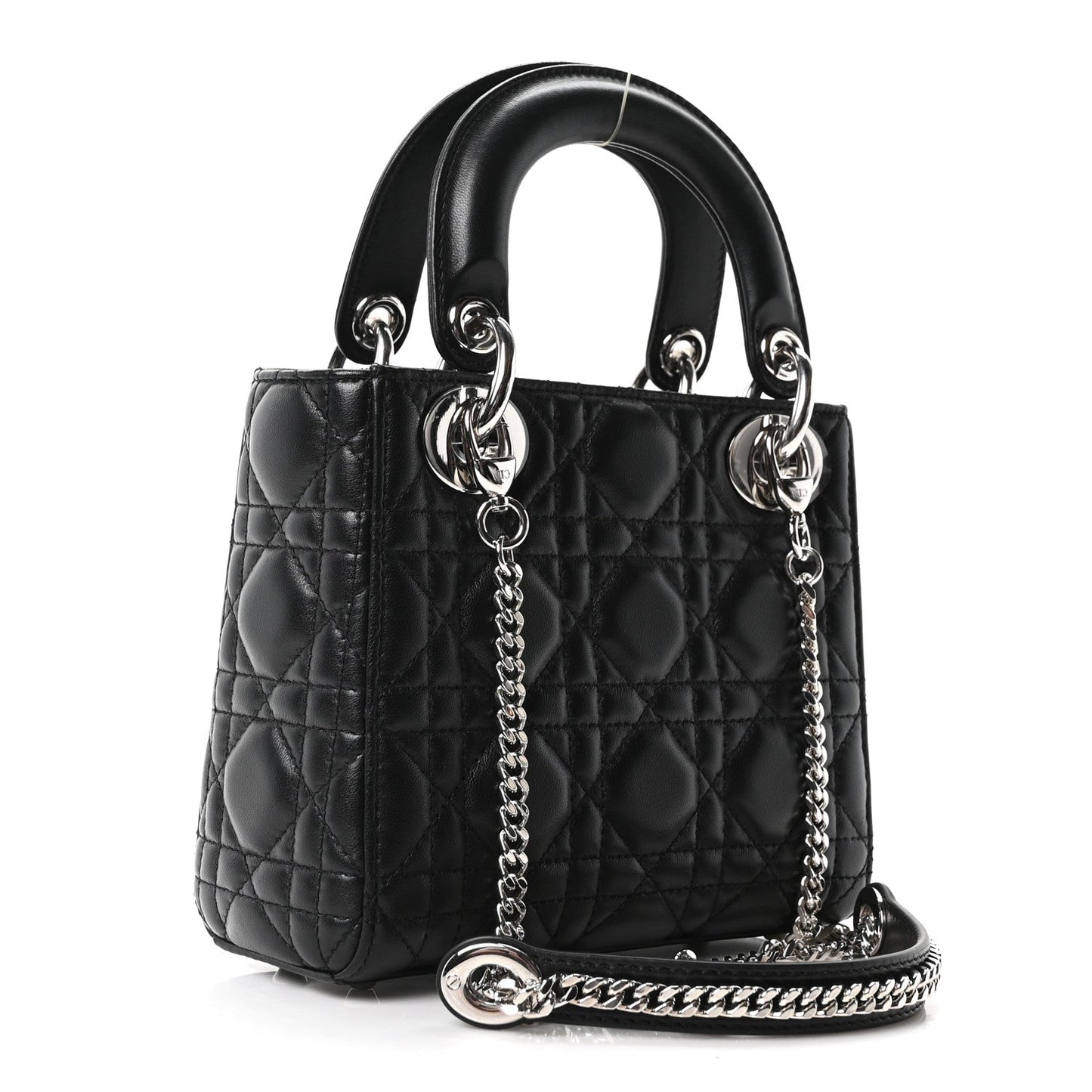 Lambskin Cannage Mini Lady Dior Black