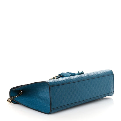 Soft Microguccissima Medium Emily Chain Shoulder Bag Deep Cobalt