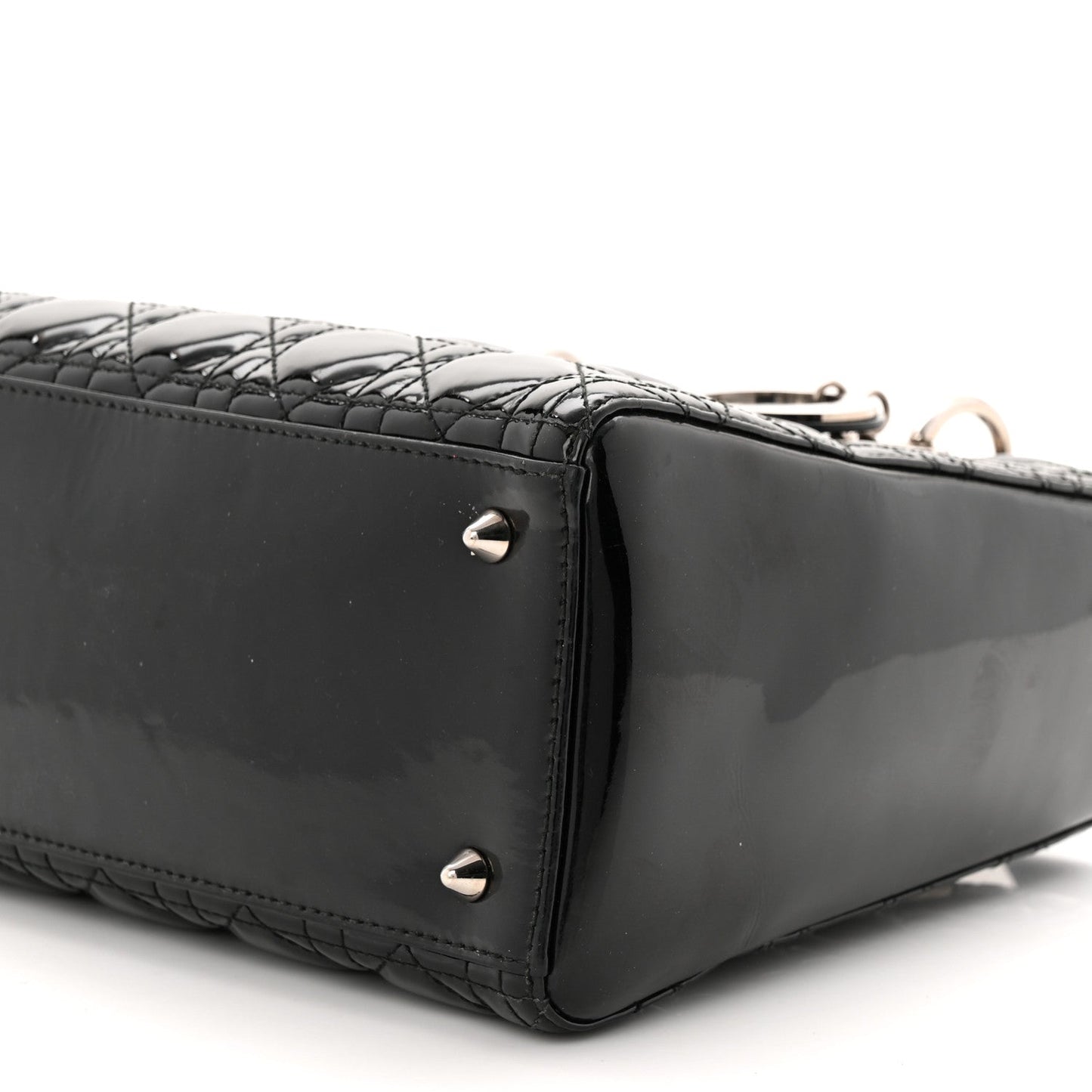 Patent Cannage Medium Lady Dior Black