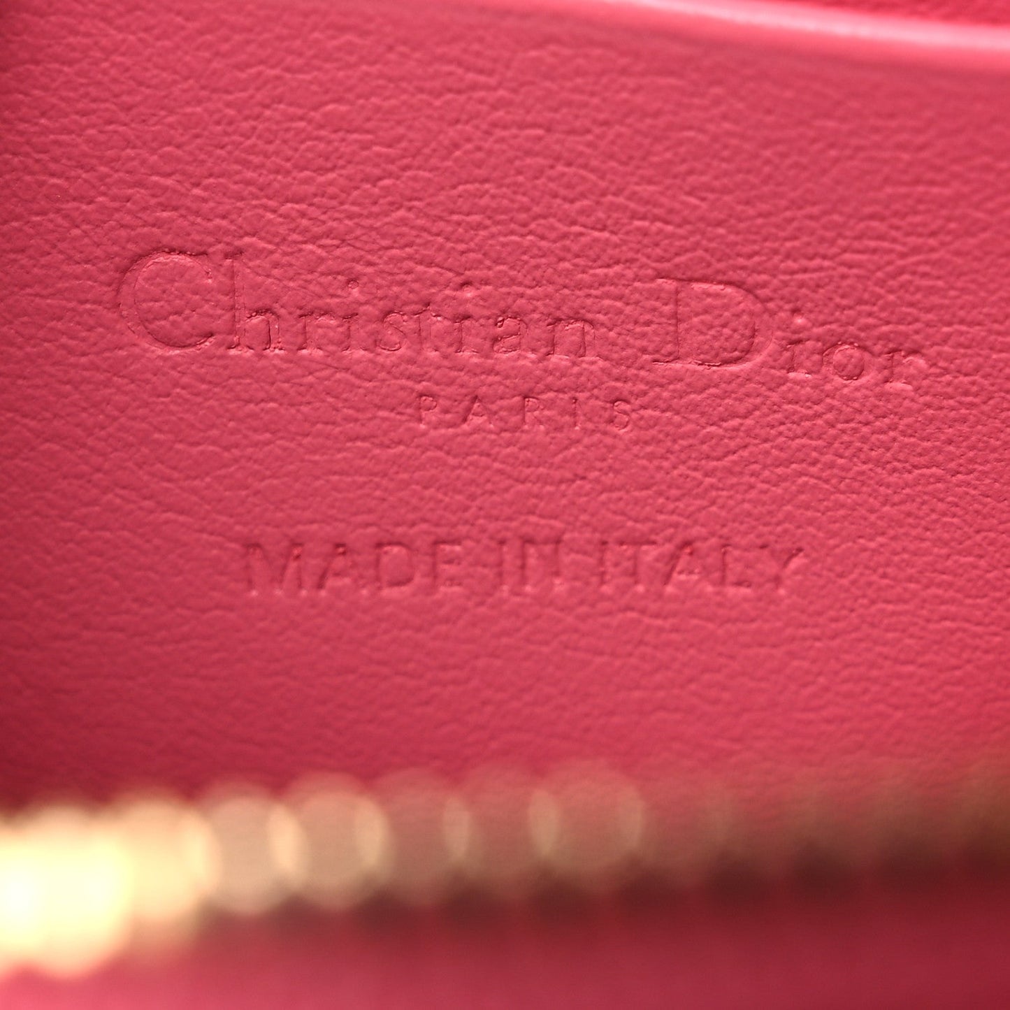 Patent Cannage Lady Dior Phone Holder Pink