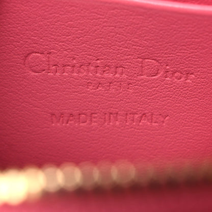 Patent Cannage Lady Dior Phone Holder Pink