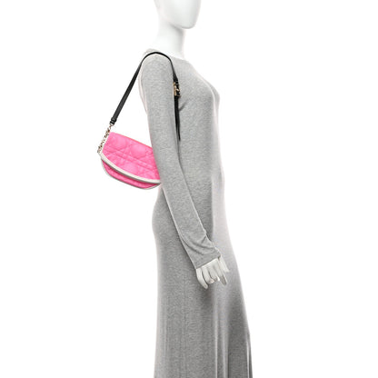 Lambskin Cannage Small Dior Vibe Hobo Bag Pink