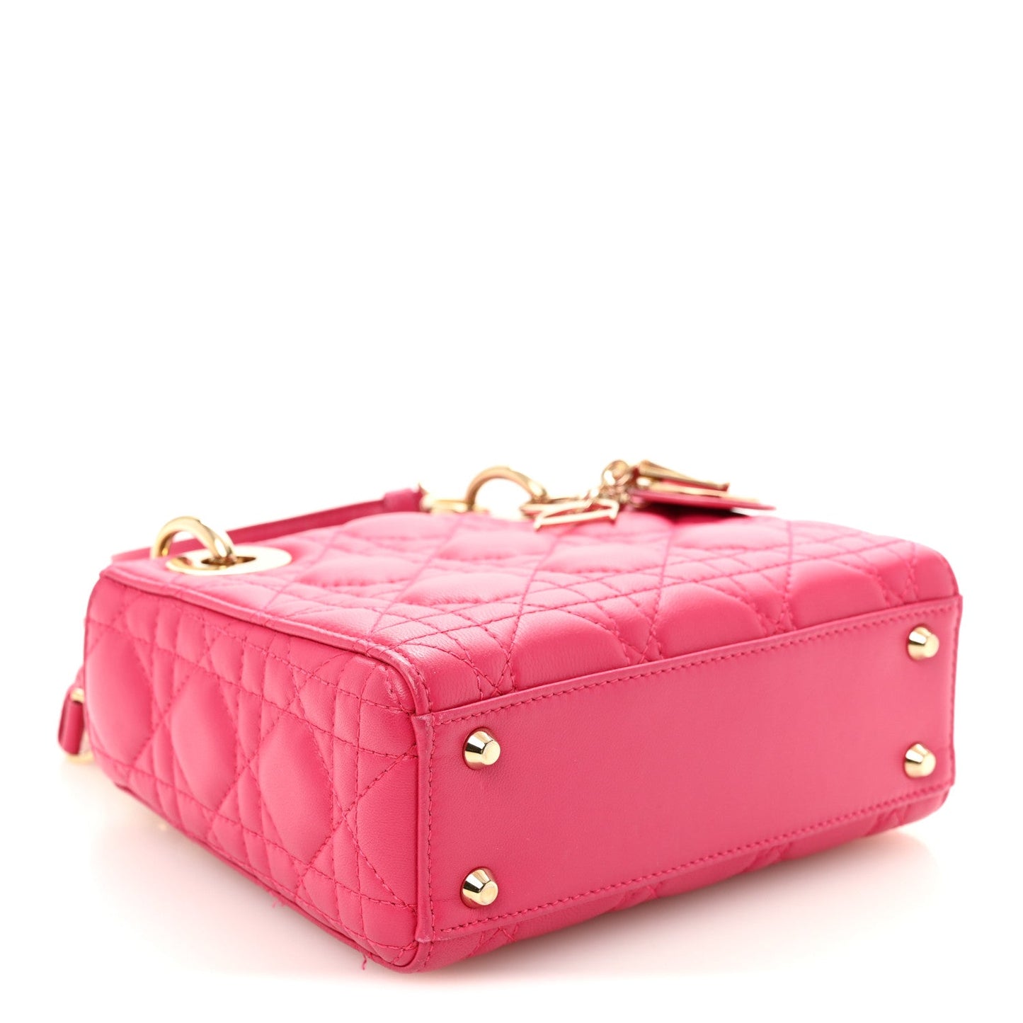Lambskin Cannage Mini Lady Dior Pink
