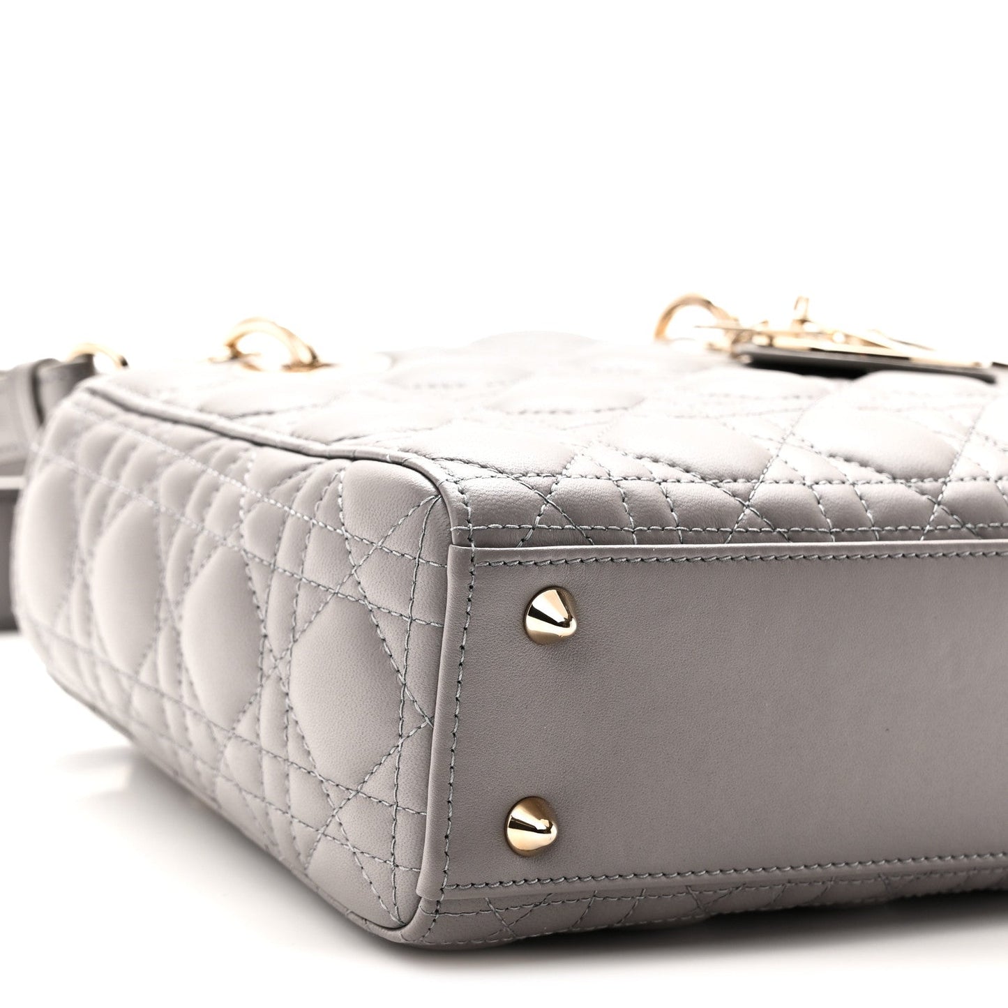 Lambskin Cannage Small My ABCDior Lady Dior Grey