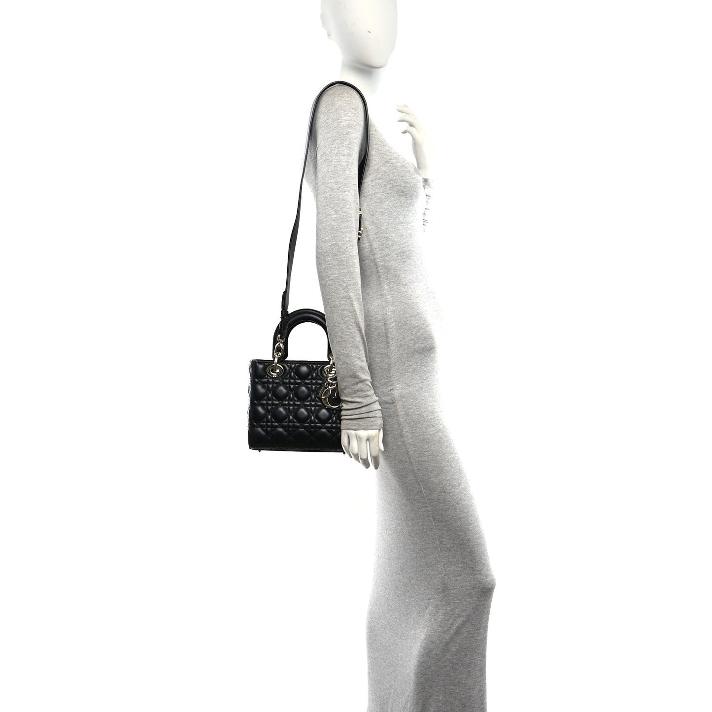 Lambskin Cannage Small My ABCDior Lady Dior Black