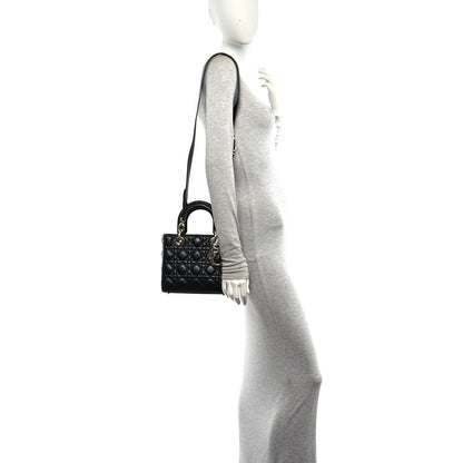 Lambskin Cannage Small My ABCDior Lady Dior Black