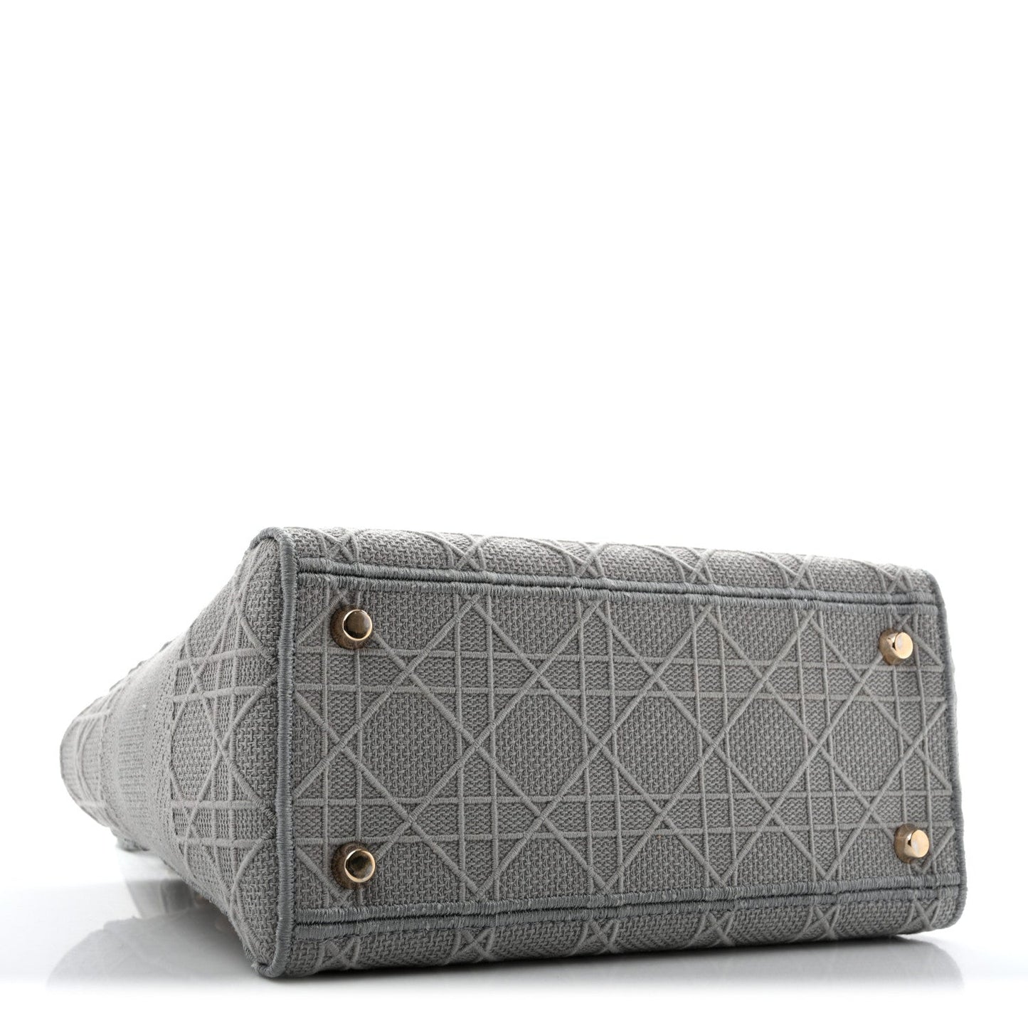 Canvas Embroidered Cannage Medium Lady D-Lite Gray