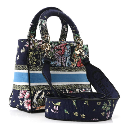 Canvas D-Constellation Embroidered Medium Lady D-Lite Bleu Multicolor