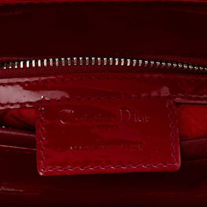 Patent Cannage Medium Lady Dior Red
