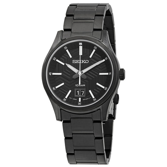 Seiko Men's SUR515P1 Discover More Black Dial Watch