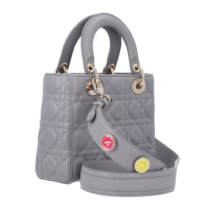 Lambskin Cannage Small My ABCDior Lady Dior Grey