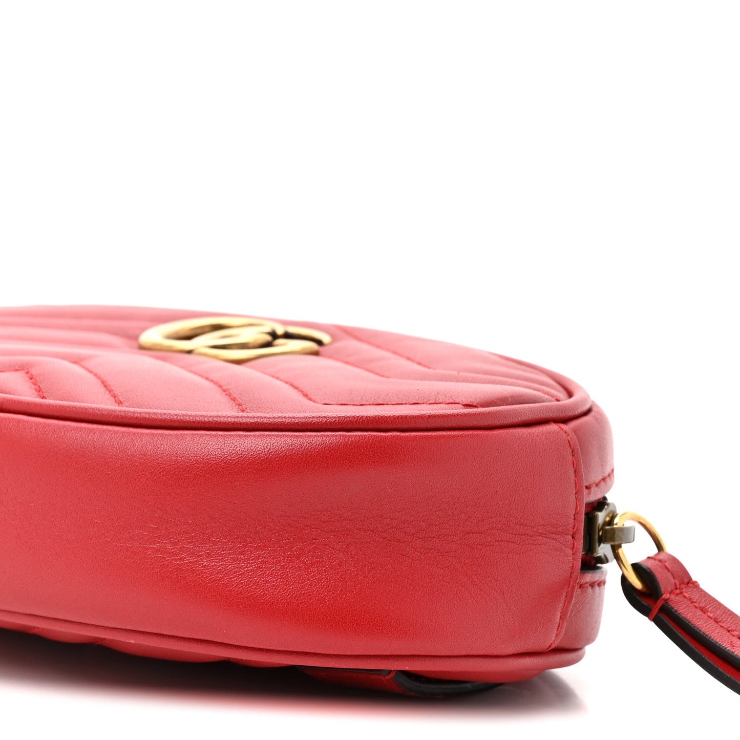 Calfskin Matelasse GG Marmont Belt Bag 85 34 Hibiscus Red
