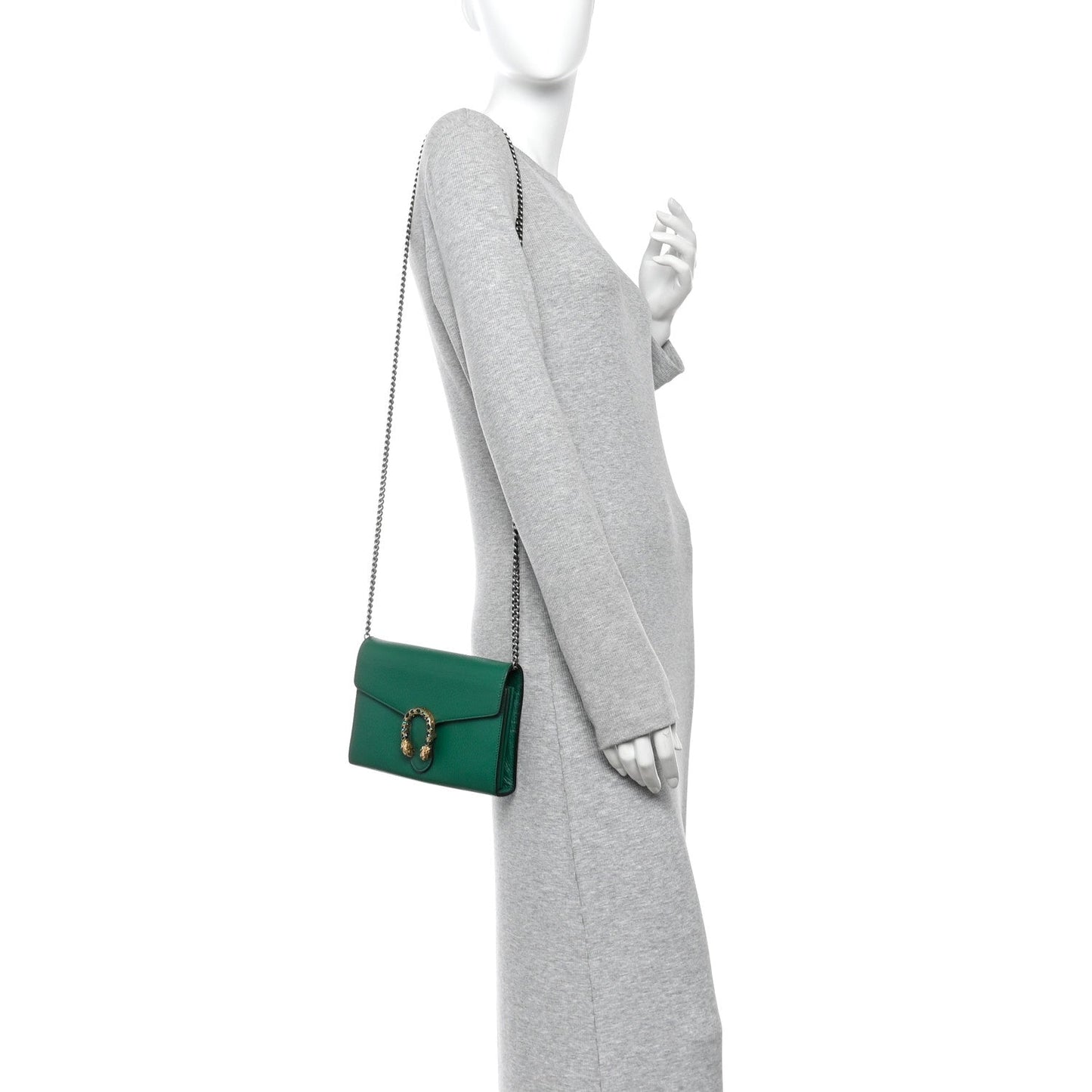 Calfskin Mini Dionysus Chain Wallet Emerald