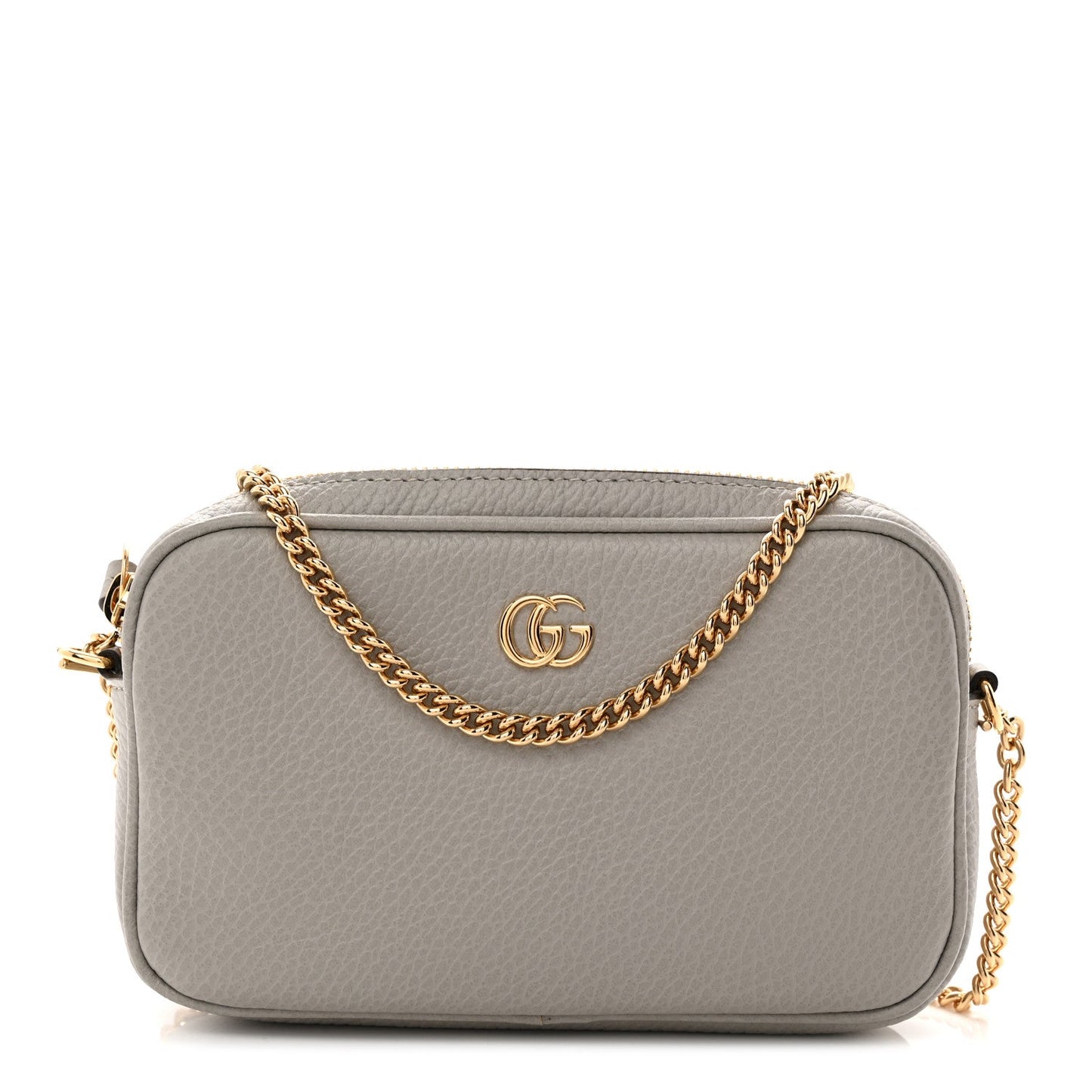 Dollar Calfskin Super Mini GG Marmont Chain Shoulder Bag Deep Grey
