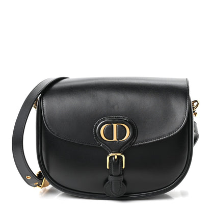 Box Calfskin Medium Bobby Flap Black