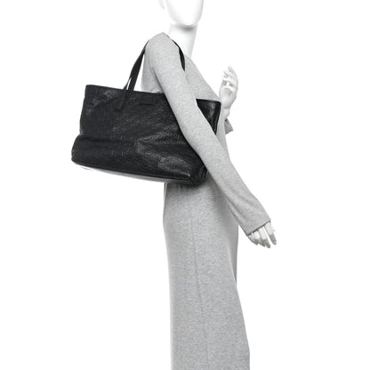 Guccissima Medium Zippered Shopping Tote Black