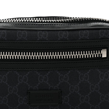 Soft GG Supreme Monogram Web Belt Bag Black Grey