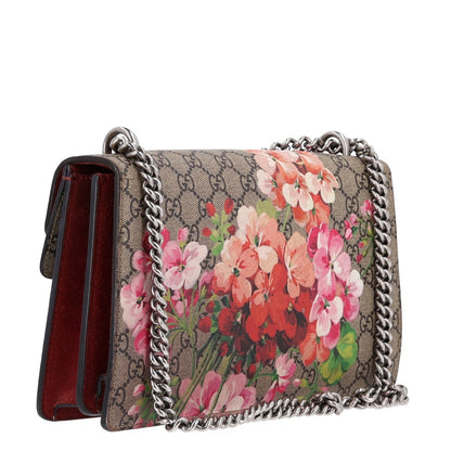 GG Supreme Monogram Blooms Small Dionysus Shoulder Bag Beige Multicolor Dry Rose