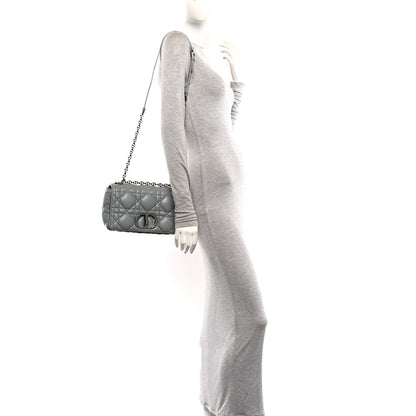 Calfskin Macrocannage Medium Caro Bag Iron Grey