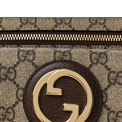 GG Supreme Monogram Textured Dollar Calfskin Blondie Belt Bag Beige Ebony New Acero
