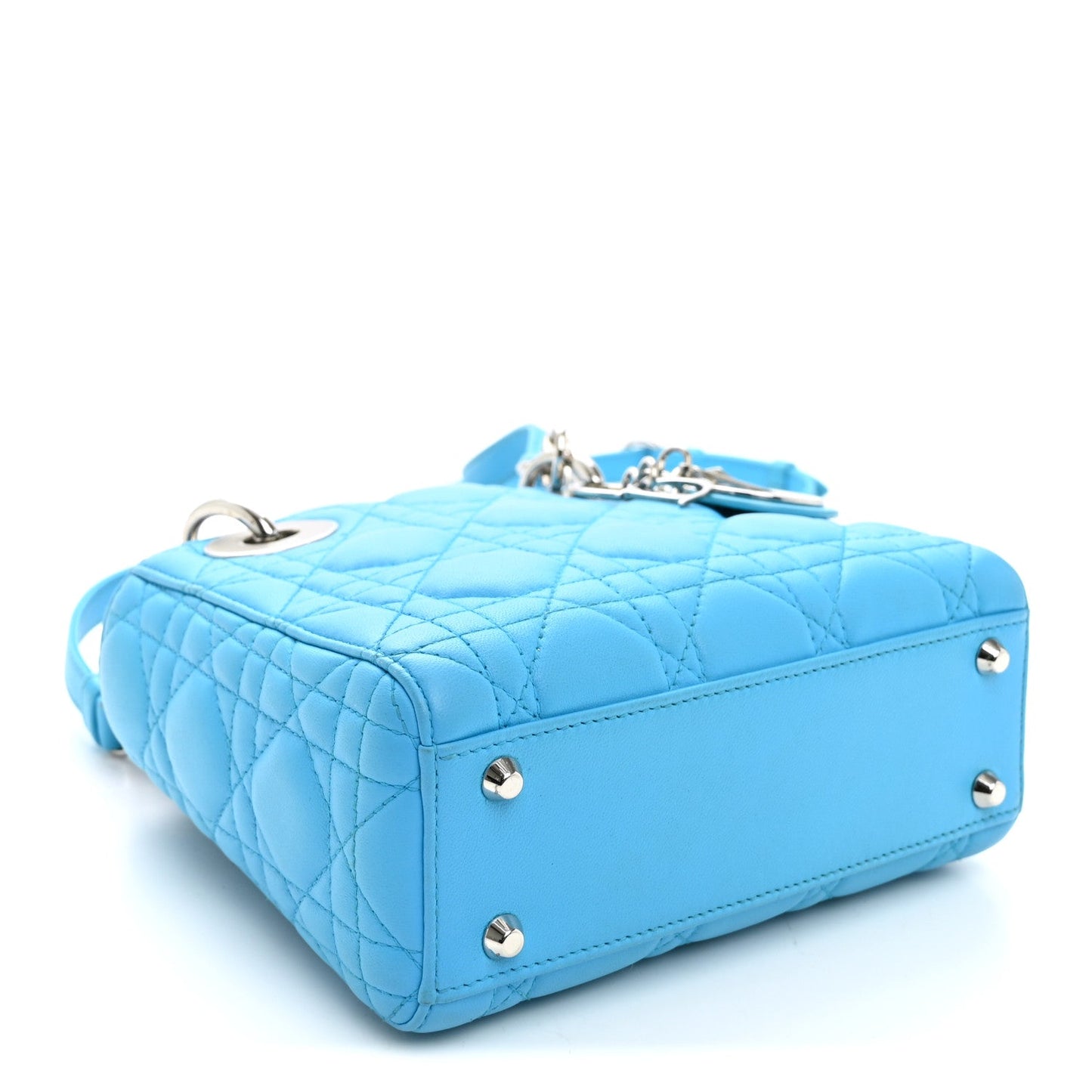 Lambskin Cannage Mini Lady Dior Blue