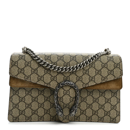 GG Supreme Monogram Small Dionysus Shoulder Bag Taupe