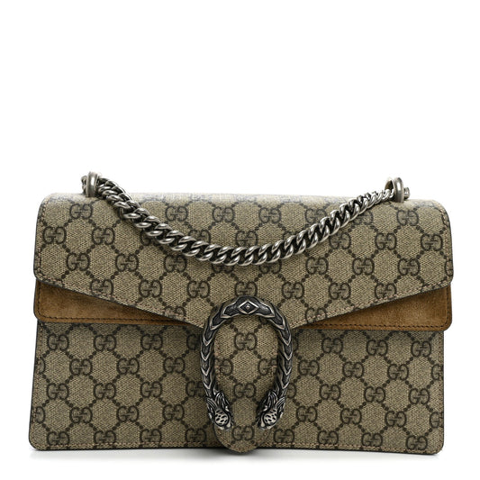 GG Supreme Monogram Small Dionysus Shoulder Bag Taupe