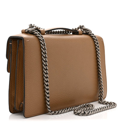 Dollar Calfskin Crystal Small Dionysus Shoulder Bag Natural Tan Black Diamond