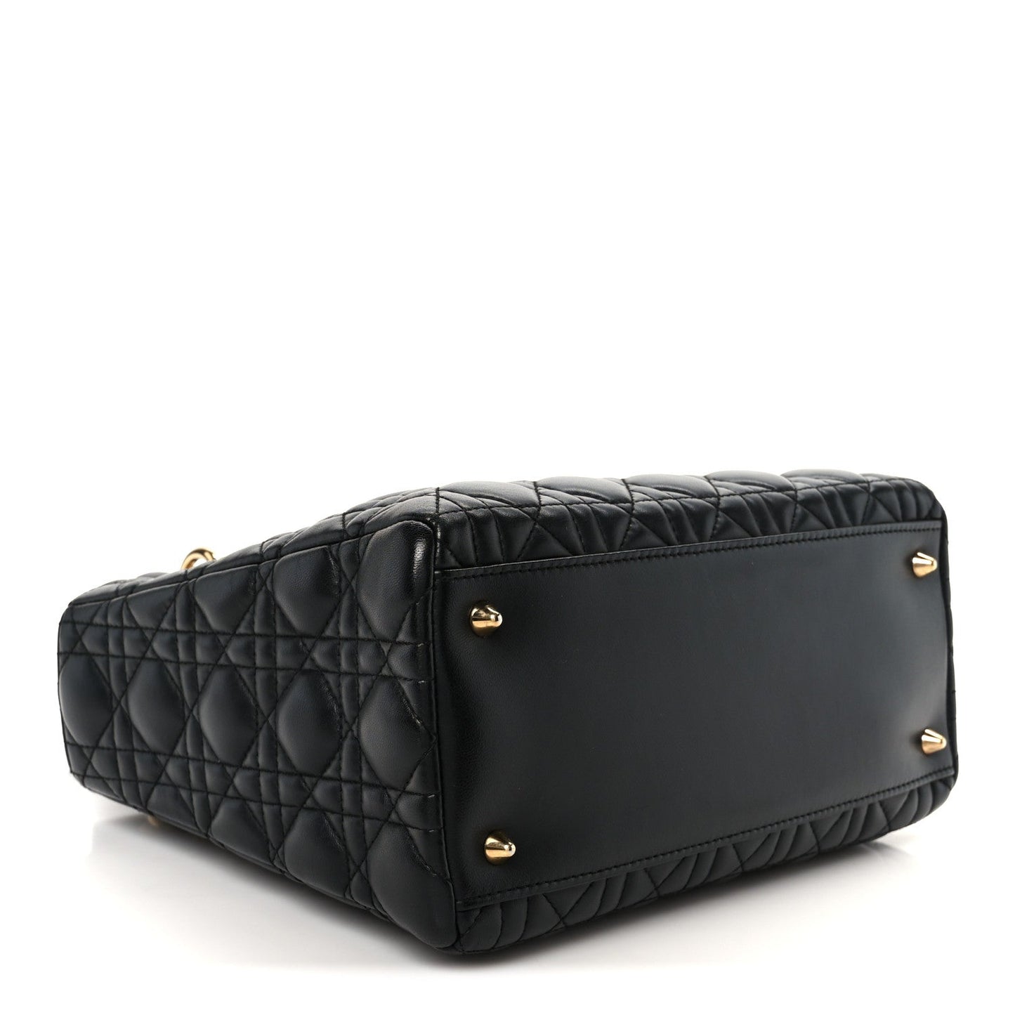 Lambskin Cannage Medium Lady Dior Black