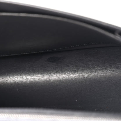 Metallic Patent Micro-Cannage Medium Diorama Flap Bag Onyx Black