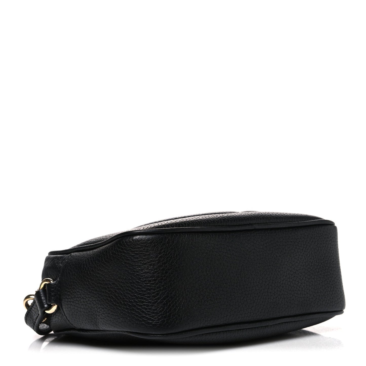 Pebbled Calfskin Small Soho Disco Bag Black