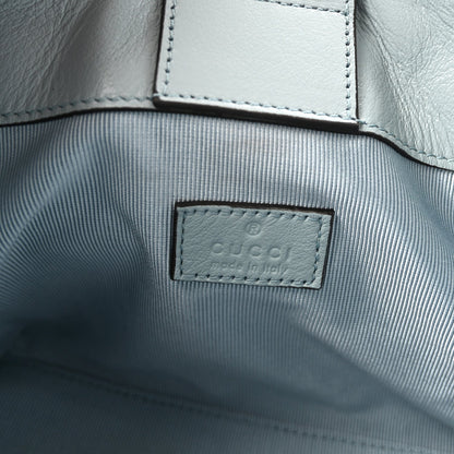 Nappa Chevron Matelasse Small GG Marmont Tote Bag Icy Blue