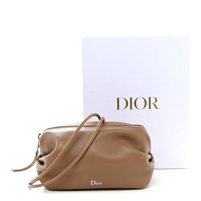 Supple Lambskin Bow Pouch Camel