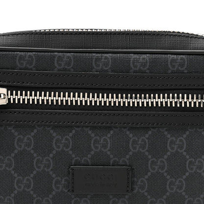 Soft GG Supreme Monogram Web Belt Bag Black Grey