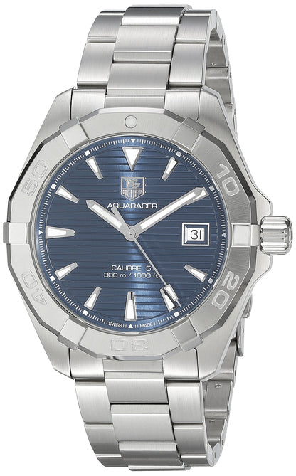 Tag Heuer Aquaracer Automatic Blue Dial Silver Steel Strap Watch for Men - WAY2112.BA0928