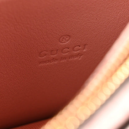 GG Supreme Monogram Textured Calfskin Emblem Wallet On Chain Pink