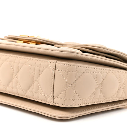 Lambskin Cannage Small Jolie Top Handle Bag Powder Beige Latte