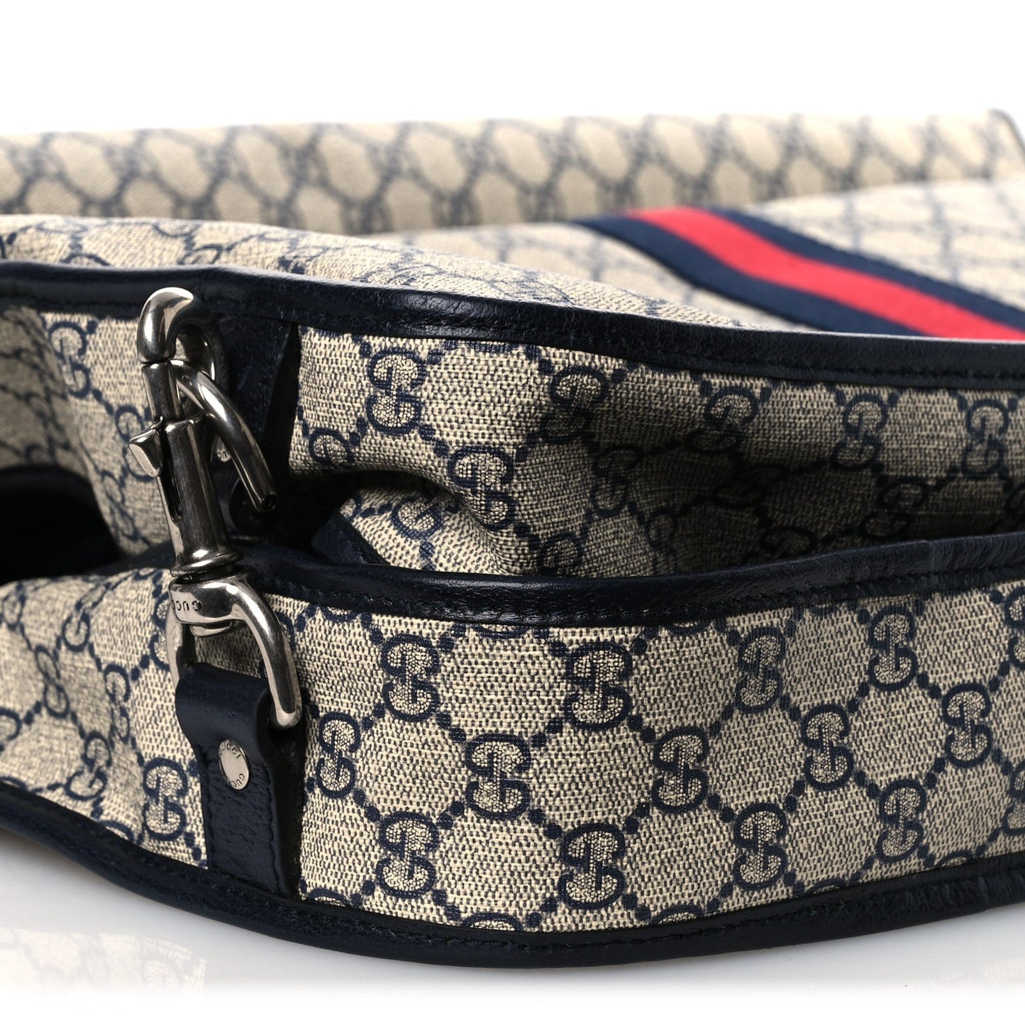 GG Supreme Monogram Web Savoy Garment Bag Beige Blue
