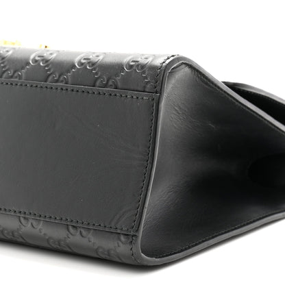 Guccissima Medium Padlock Shoulder Bag Black