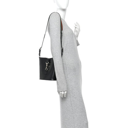 Tritone Calfskin Web Mini Ophidia Bucket Bag Black