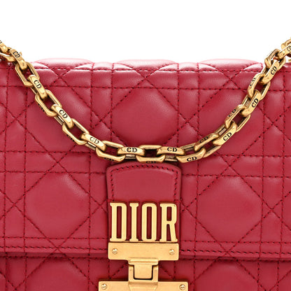 Lambskin Cannage Large Dioraddict Flap Red