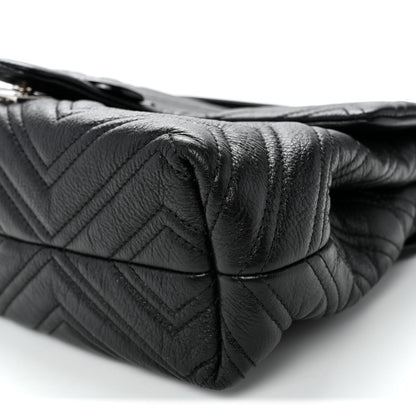 Soft Calfskin Matelasse Medium GG Marmont Shoulder Bag Black