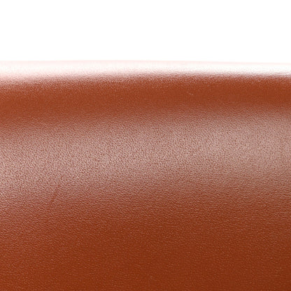 Box Calfskin Medium Bobby Flap Dark Tan