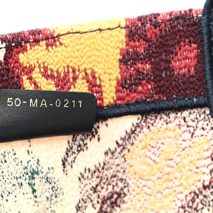 Canvas Embroidered Paisley Medium Book Tote Blue Multicolor