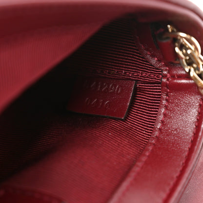 Tweed GG Monogram Mini GG Marmont Shoulder Bag Pink Red