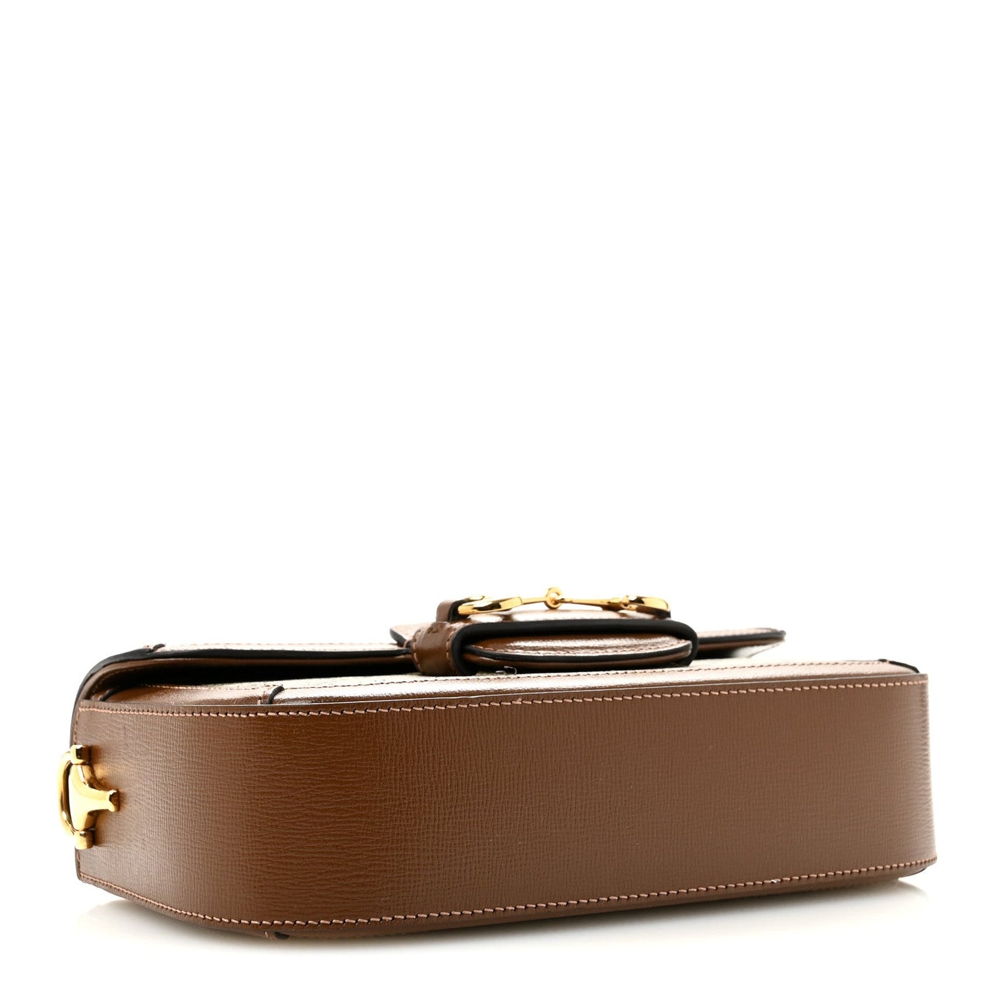 GG Supreme Monogram Small Horsebit 1955 Chain Shoulder Bag Beige Ebony Brown Sugar