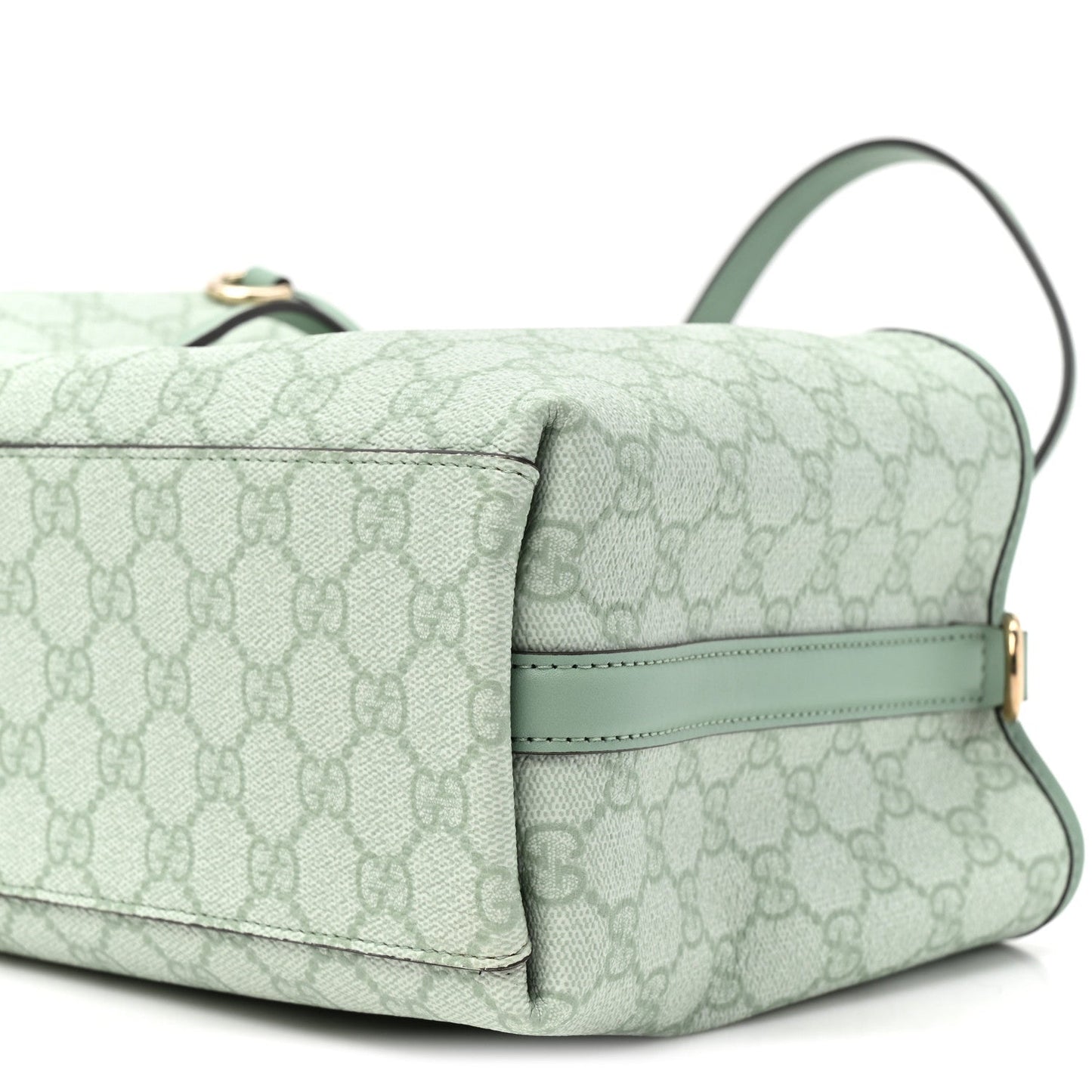 GG Supreme Monogram Emblem Medium Tote Bag Sage Green