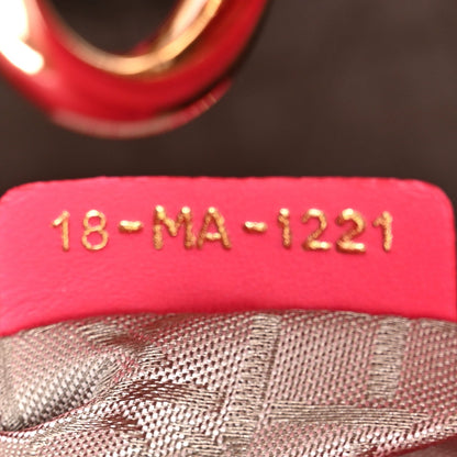 Lambskin Cannage Small My ABCDior Lady Dior Fraise