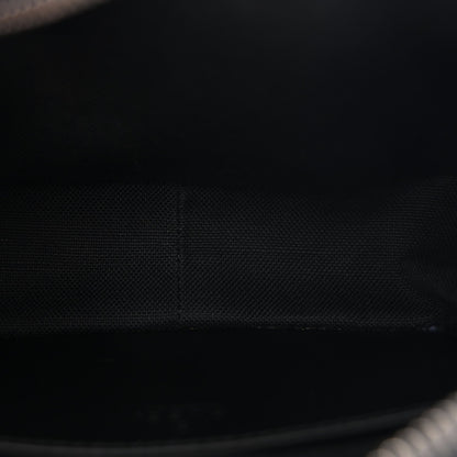Calfskin Matelasse Monochrome Mini GG Marmont Chain Shoulder Bag Black
